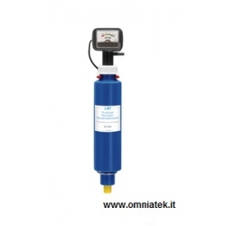 Demineralizzatore monocolonna a resine intercambiabili con conducimetro e connessione tubi di rete resa ciclica lt  425 a 10°TDS - DS450